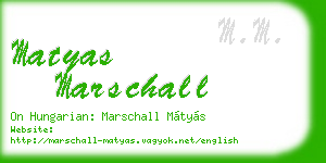 matyas marschall business card